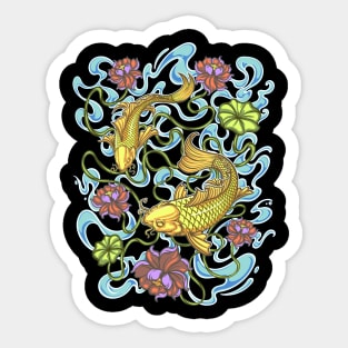 The Golden Koi Sticker